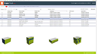 Cape Pack Cloud, generating and sharing palletization reports