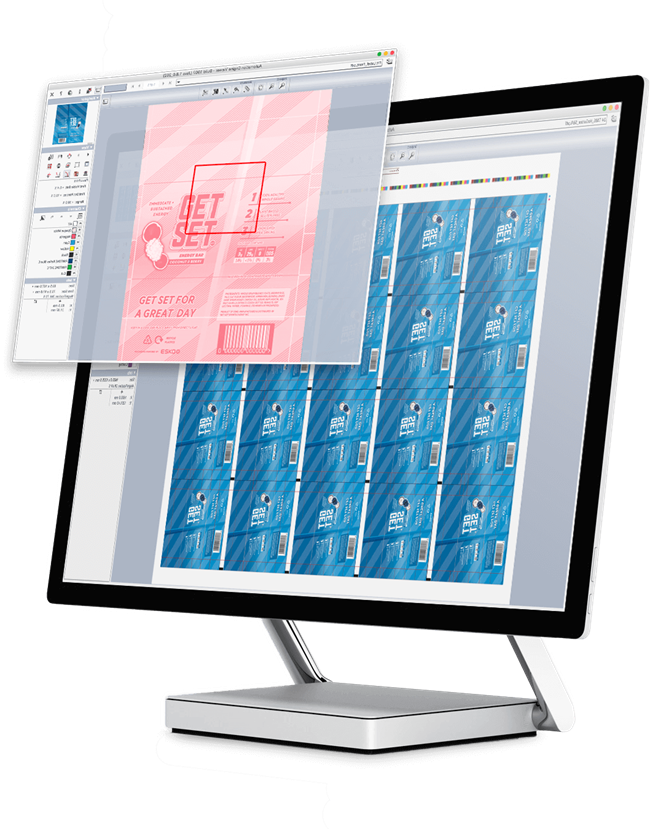 AutoSet can perform automatic job setup, job verification, auto identify barcodes, text, and die lines for print defect detection and trend analysis